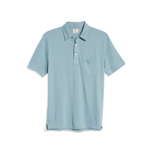 Short-Sleeve Isle Feeder Polo - Navy Teal Short-Sleeve Isle Feeder Polo - Navy Teal